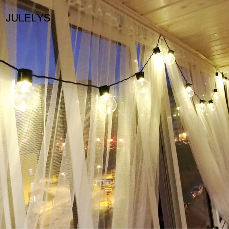 Julelys ledet lyskule retro krans utendørs gerlyanda juleslynger dekorasjon til bryllupsfest bursdag