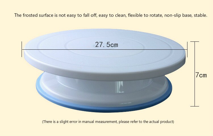 Aangekomen! Plastic Taart Draaitafel Roterende Taart Decoreren Draaitafel Anti-Slip Ronde Cake Stand Cake Draaitafel