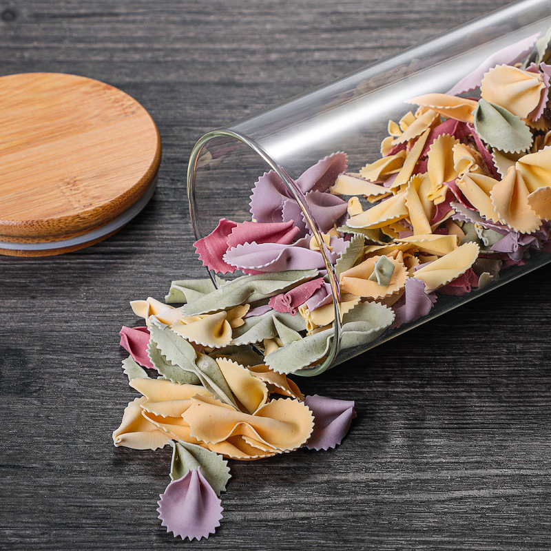 Bocaux pour céréales en vrac, stockage dans la cuisine, bouteille en verre scellé, récipient alimentaire, couvercle en bois, grains de café, épices, sucre, organisateur