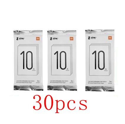 Xiaomi zink pocket printer papper självhäftande foto färgtryck 3- tum mini pocket fotoskrivare snabb: 30 st