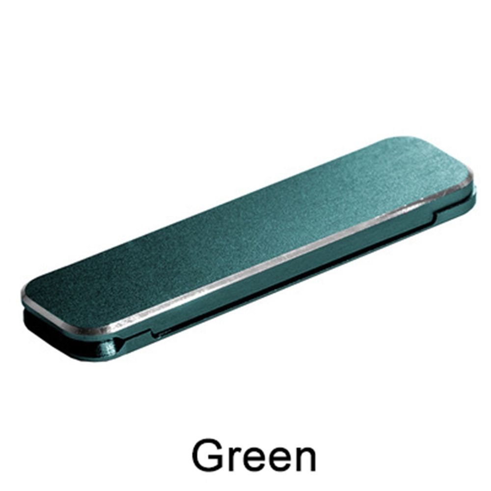 1PC Universal Mini Invisible Foldable Mobile Phone Stand Aluminum Alloy Desktop Mount Material Holder Adjustable Angle: green