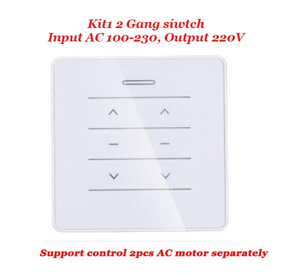 2 Gang Muur Schakelaar Ac Input Venster Motor Controler Transformator Converter 433Mhz Remote Individuele Controle Voor Ac Dc motor: Kit1