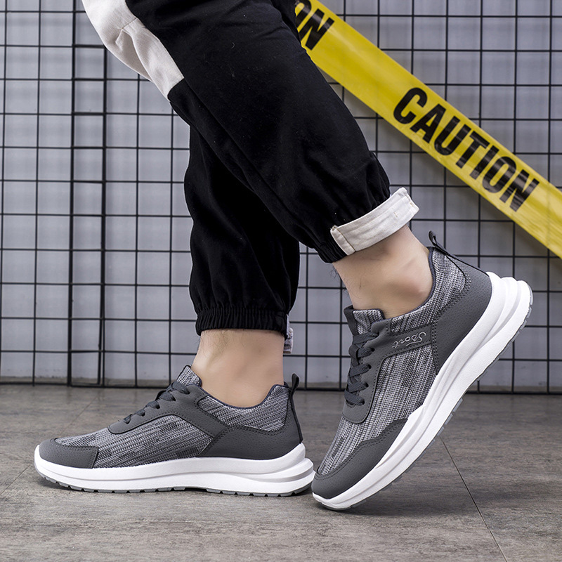 2022 Sports Shoes Running Shoes All-match Casual Shoes Light Breathable Men's Shoes Soft Bottom Lace Up Sneakers