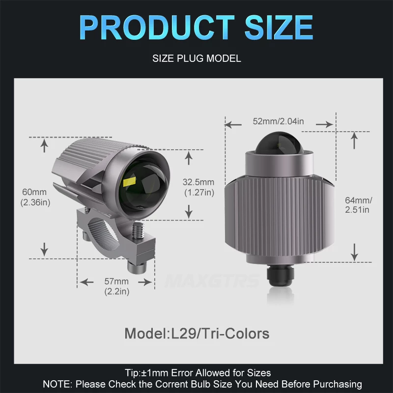 15W Tri-Model Kleur Motorfiets Led Koplamp Extra Styling Licht Accessoire Projector Lens Auto Rijden Spot Fog Drl suv