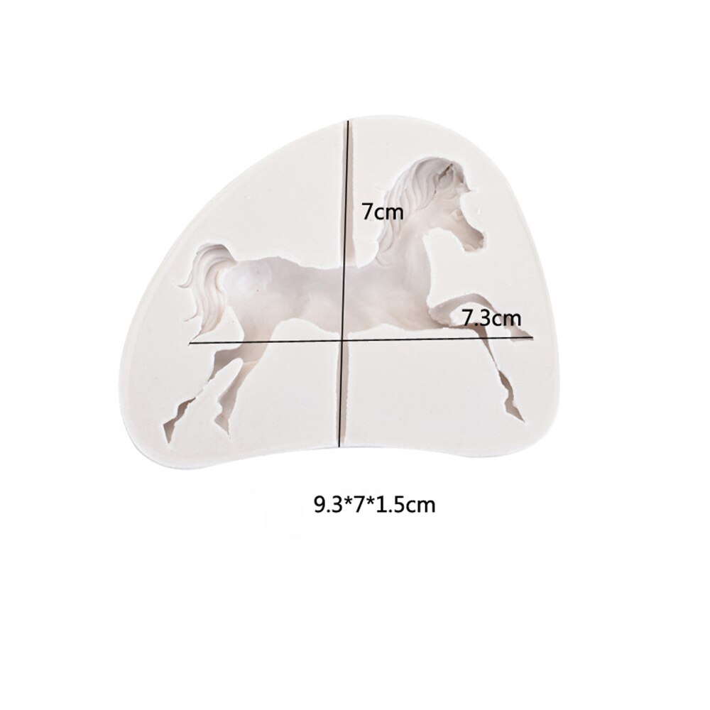 Carousel Horse Shape Plastic Cake Mold Bakeware 3D Silicone Mould For Chocolate Clay Fondant Cake Tools Decorating