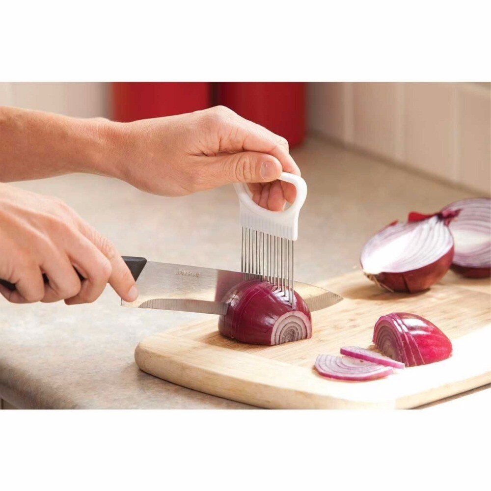 Keuken tool Snijmachines roestvrij staal ui vork Tomaat Ui groentesnijder keuken accessoires