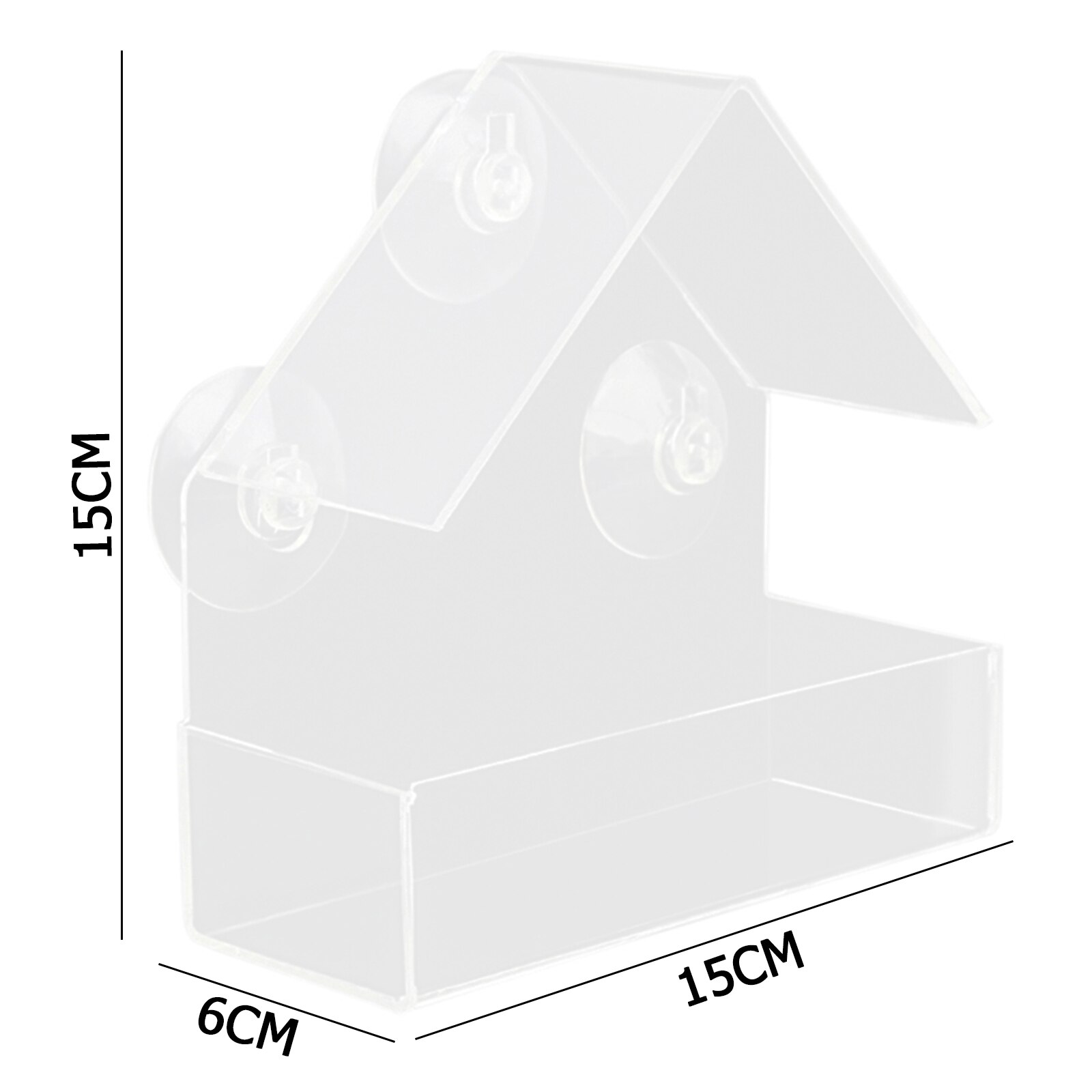 Transparent Window Bird Feeder Clear Birdhouse Suction Cup and Hanging Bird Feeders For Outside Garden Yard Pet Birds: 01