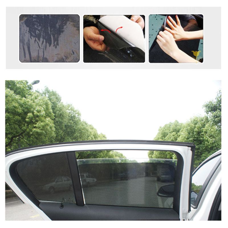 2 stücke Auto Sonnenschutz Aufkleber für Seite und Hinten Fenster Auto Aufkleber T3LF