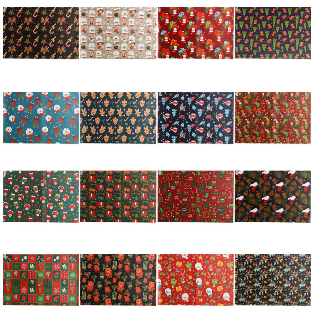 16 Rolls of Christmas Wrapping Paper Christmas Wrapping Roll (Mixed Style)
