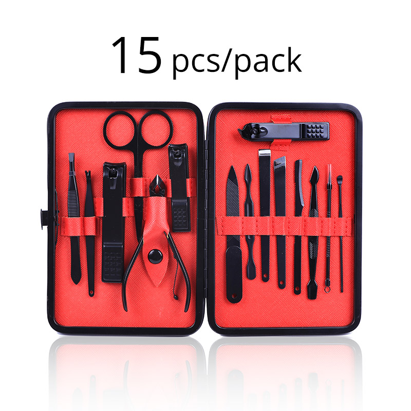 Nunify 7 kpl /12 kpl /15 kpl /18 kpl sarja manikyyri ammatti manikyyri kynsileikkurit leikkuri pedikyyri matka hygienia pakki työkalut: 15 kpl setti