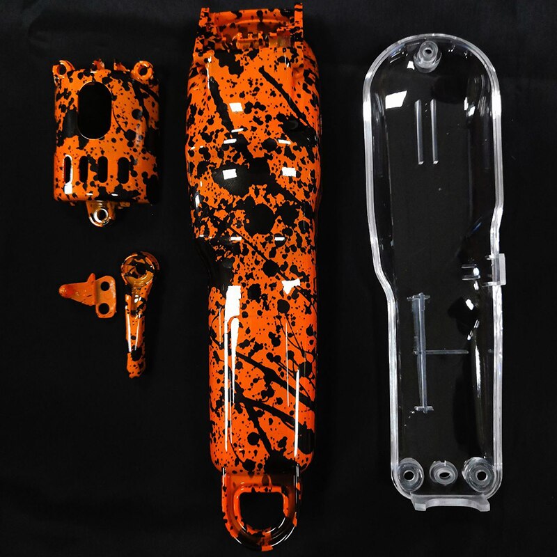 Electric Hair Clipper Shell Kit Camouflage Barber Shop Styling Trimmer DIY Housing Cover for Wahl 8148 8591 Hair Cutting Machine: Orange