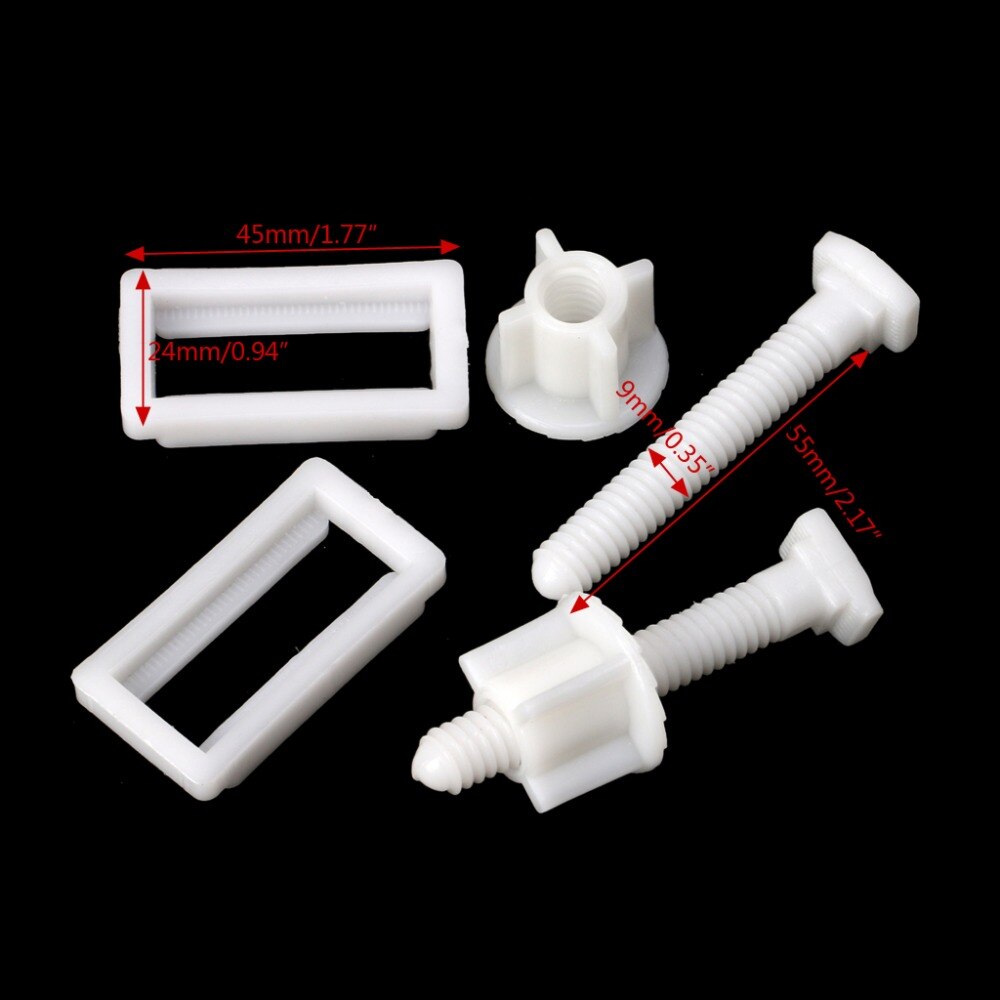 1 Pair Toilet Seat Hinge Bolts Screw Fixing Fitting Kit Toilet Seat