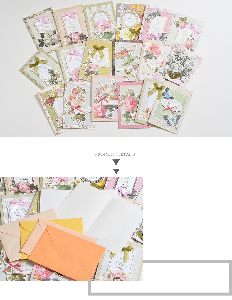 Eno gratulasjonspapir lagdelt 3d gratulasjonskort vintage håndlagde bursdagskort blomsterkort