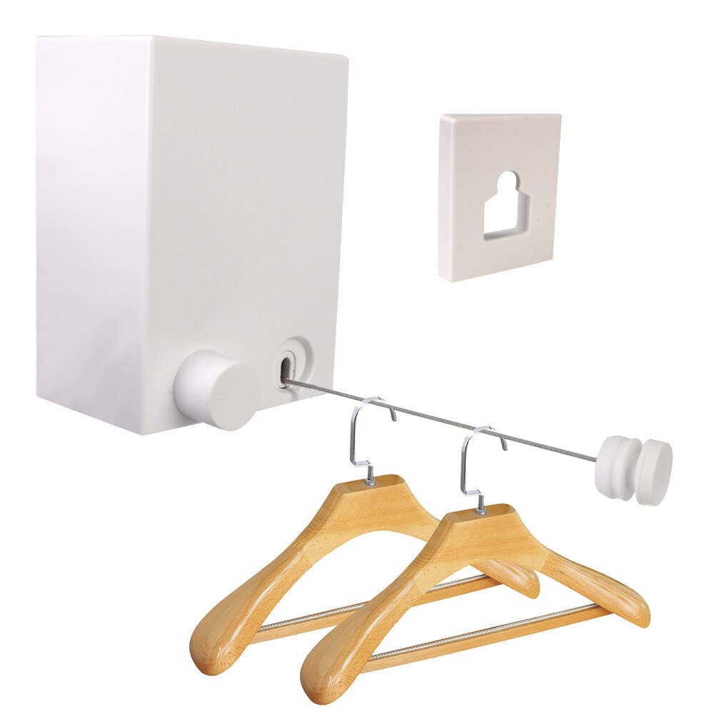 Retractable Clothesline Wall-mounted Balcony Invisible Drying Lines Indoor Outdoor Washing Clothes Hanger Laundry Drying Line 4M