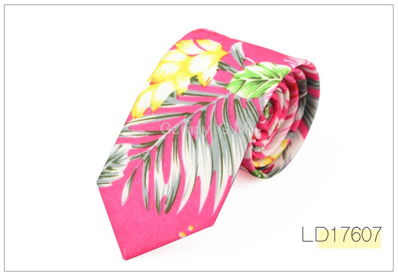 Floral Tie for Men Narrow Casual Mens Ties for Wedding Party Flower Skinny Neckties for Women Printed Male Neck Ties: LD17607