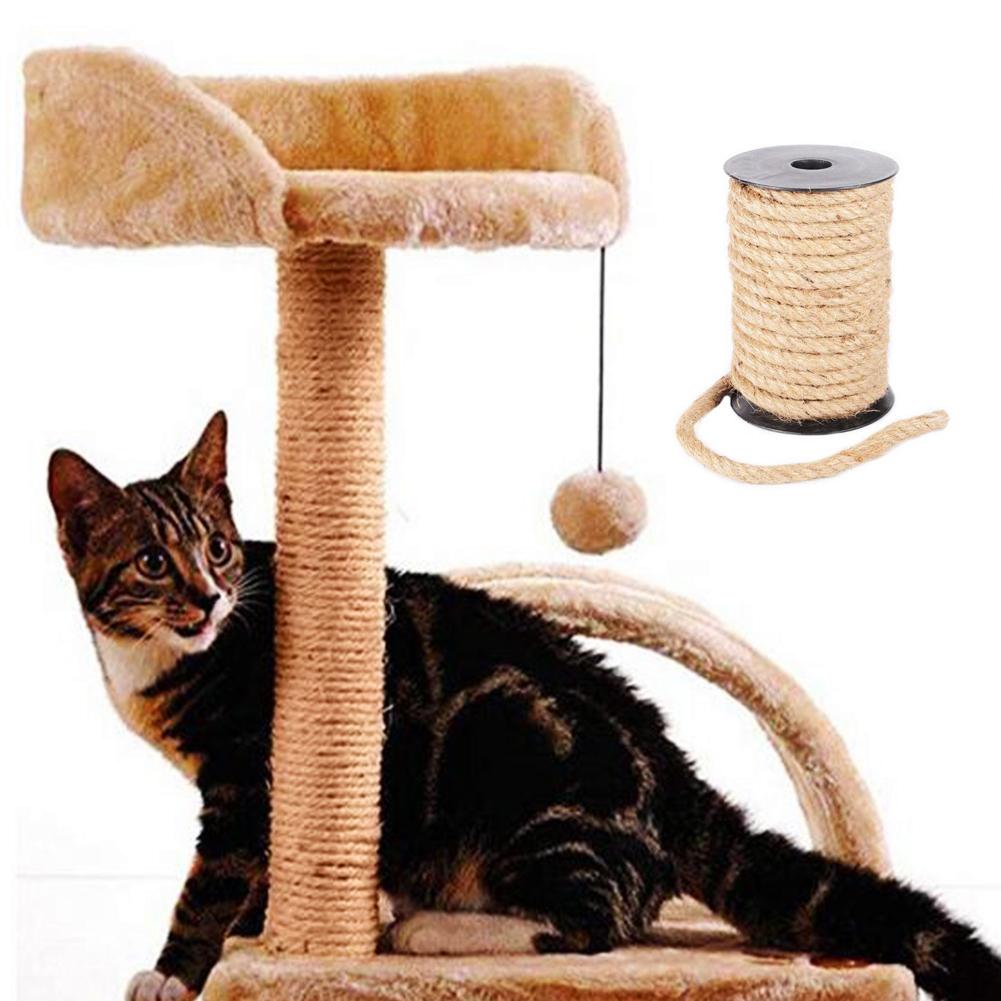 10m naturlige sisal reb til kat klatrestativ diy håndlavet 4-10mm jute reb lampe dekoration reb bindende hamp reb emballage