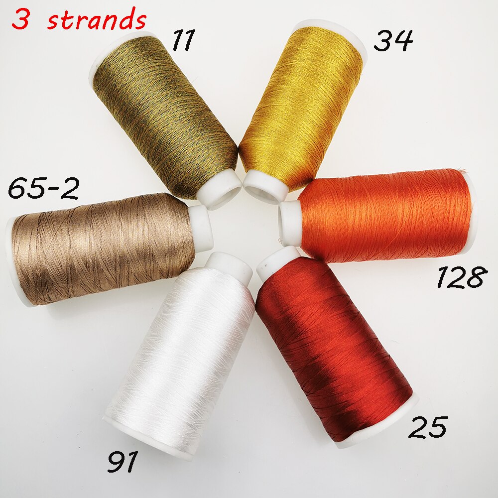 Sanbest 3 Strengen Metallic Weven Draad Shiny Sieraden Threads Handgemaakte Diy Armband String Stitch Garens 156-Kameleon