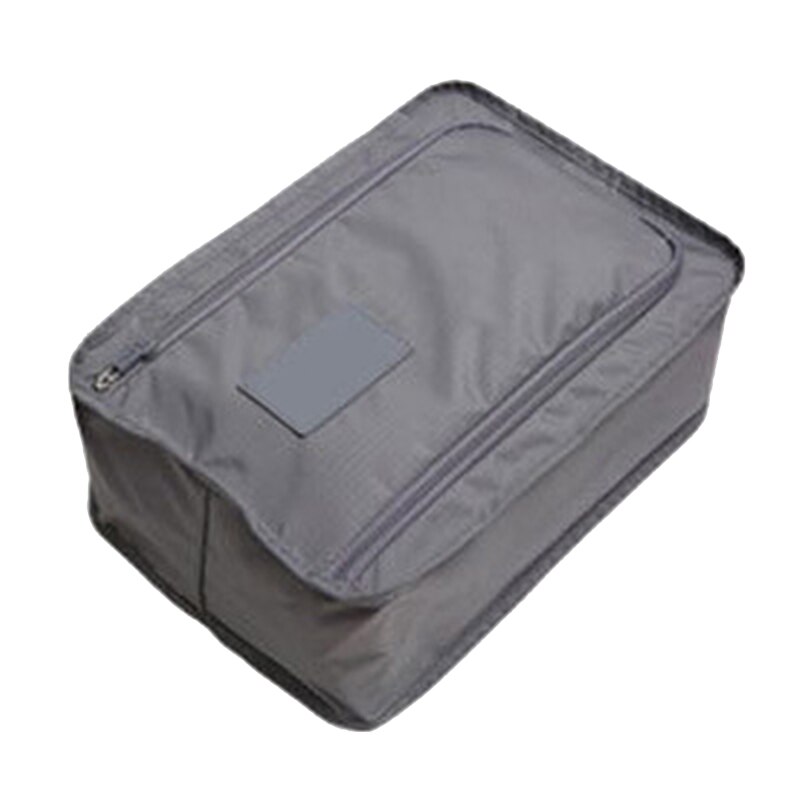 Reise Tragbare Wasserdichte Schuhe Tasche Organizer Lagerung Tasche Tasche Verpackung Würfel Griff Nylon Reißverschluss Tasche Zubehör: grau