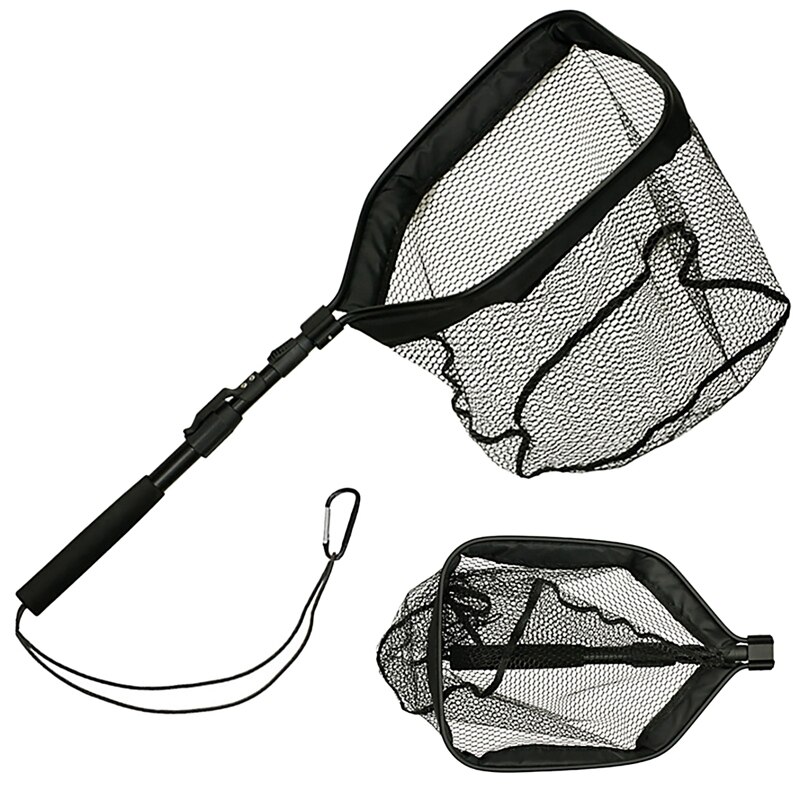 Retractable Fishing Net Telescoping Foldable Landing Net Pole Folding Landing Net for Fishing: Default Title