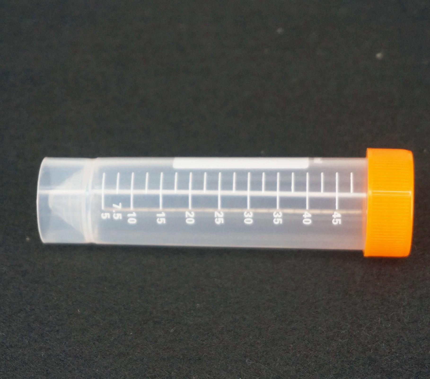 Tubo de centrífuga de plástico para laboratorio, línea de escala de 50ml, fondo plano con tapa de rosca para muestras, 50 Uds.