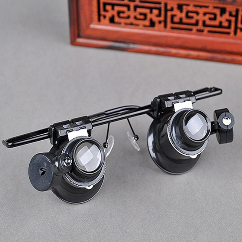 20x Vergrootglas Met Led Verlichting Glazen Vergrootglas Voor Horloge Reparatie Verrekijker Loupe Sieraden Reparatie Tool Herramientas