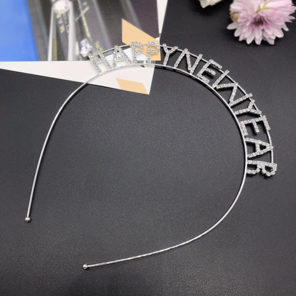 1pc haarringen decoratieve kristallen feestelijke haarringen haaraccessoire voor het jaar