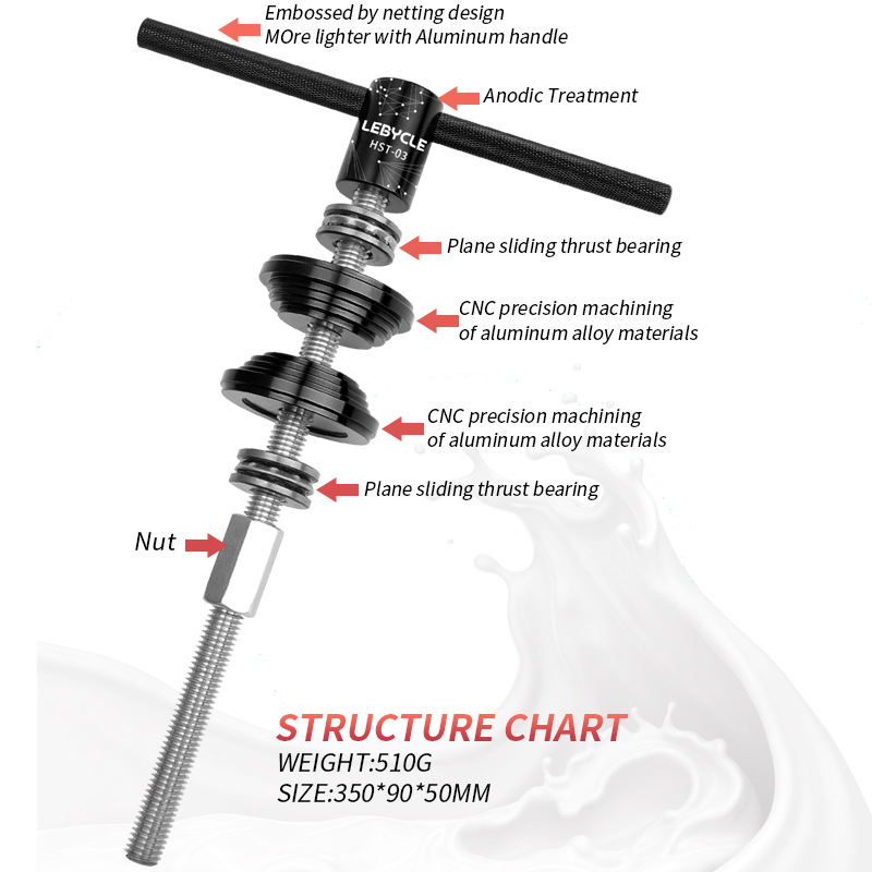 Bicycle Tool Headset Bearing Tool for Mountain Road Bike Headset Installation Tool Press-fit BB Double Bearing to Assemble