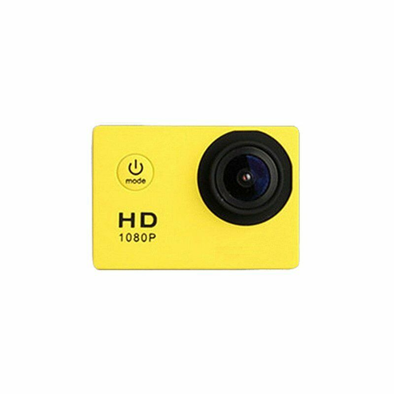 2 inch Ultra HD 1080P Action Camcorder Sports DV Camera DVR Under 30M Waterproof: Yellow / with 32GB TF Card