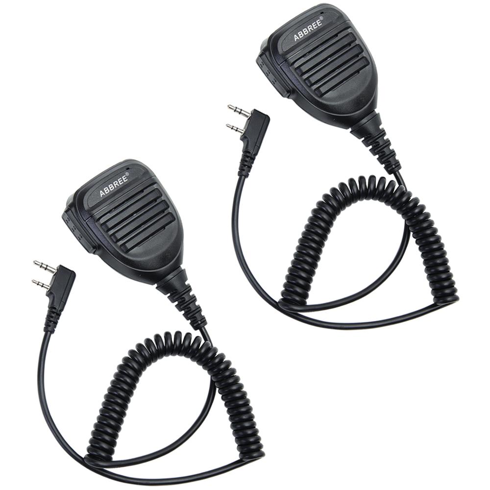 ABBREE AR-770 Waterproof Speaker MIC Accessories For TYT Pofung Handheld UV-5r UV-82 Bf-888s AR-F8 UV-5R Microphone: 2pcs