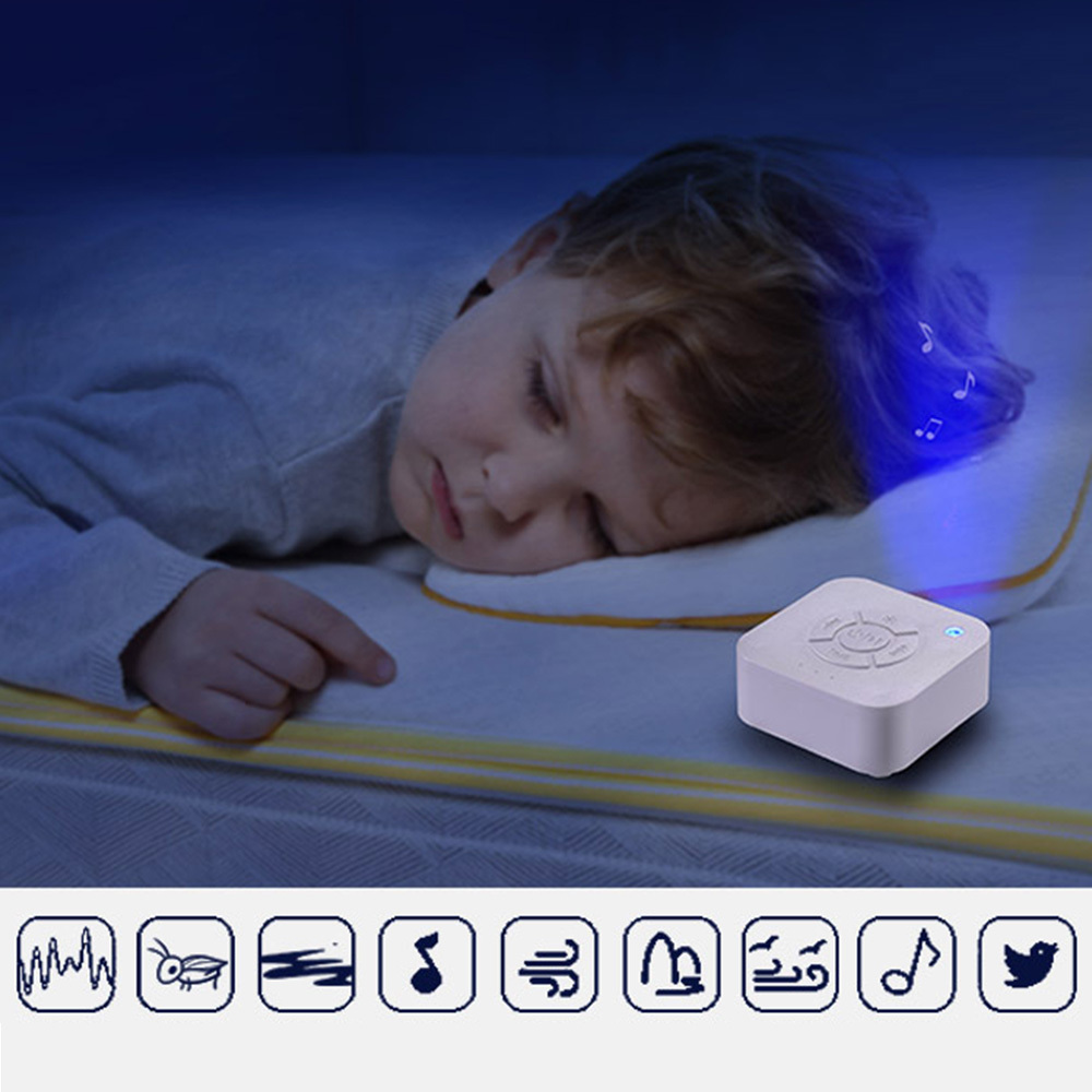 Hvid støj maskine genopladelig timet nedlukning søvn lyd maskine til baby afslapning sove