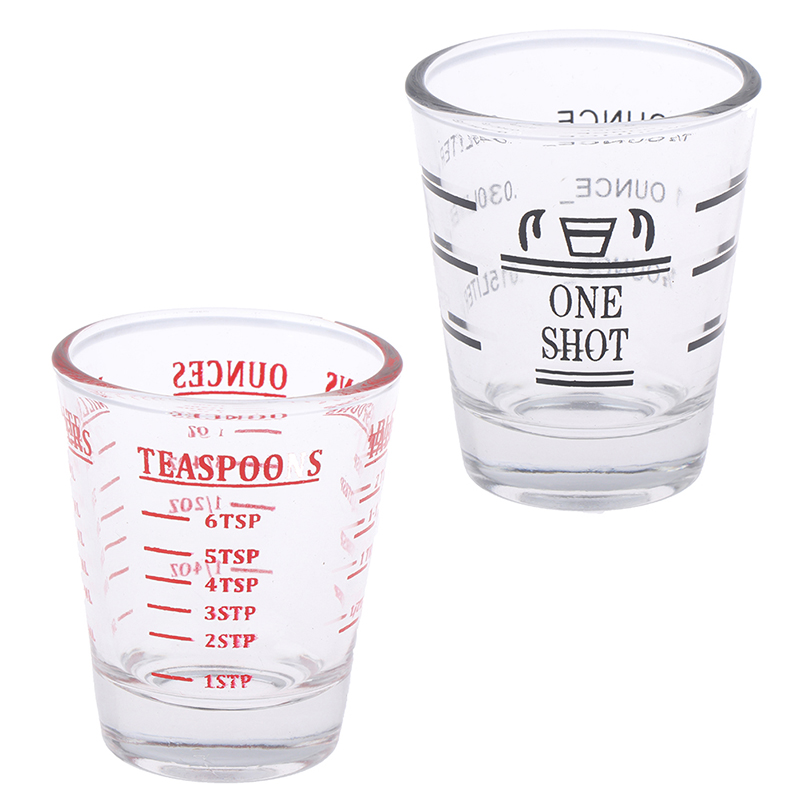 Verre gradué épais de 45ML, tasse à mesurer once, verres à Shot, cuisine, maison, fournitures,