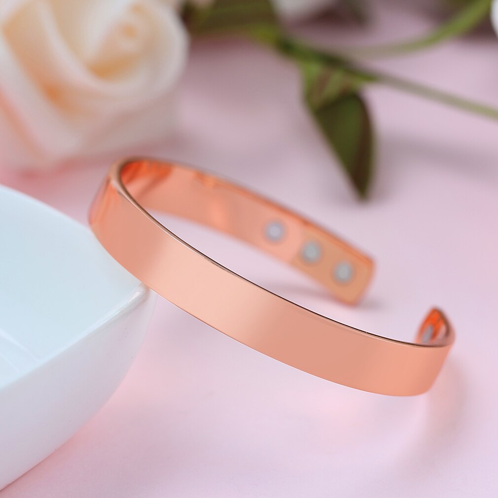 Lychee Magnetische Koperen Bangle Armband Healing Bio Therapie Artritis Pijn Manchet Armband Vrouwen Mannen Sieraden