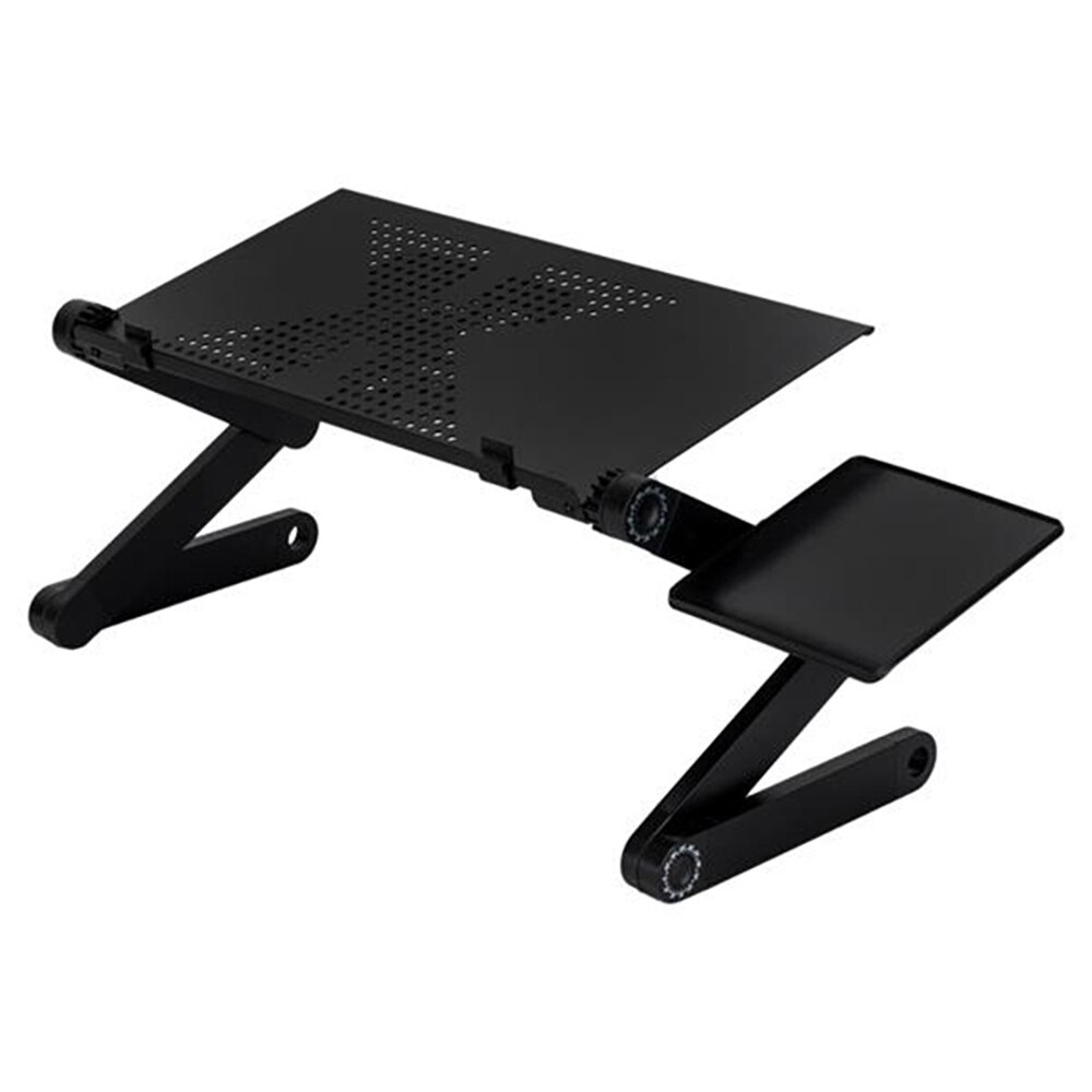 Aluminum Alloy Laptop Table Adjustable Portable Folding Computer Desk Students Dormitory Laptop Table Stand Tray For Sofa Bed: 48CM With Fan