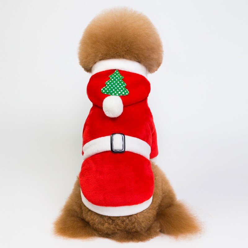 Pet Kerst Teddy Hond Kleding Novel Coral Fluwelen Hond Kerst Kleding Tweevoetige Kleding Teddy Hond Kleding: S