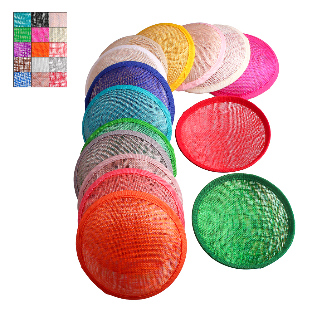 13CM Round Linen Hat DIY Millinery Fascinator Base For Netting Hair Top Hat Women Party Accessory Cap Holder 6PCS/LOT
