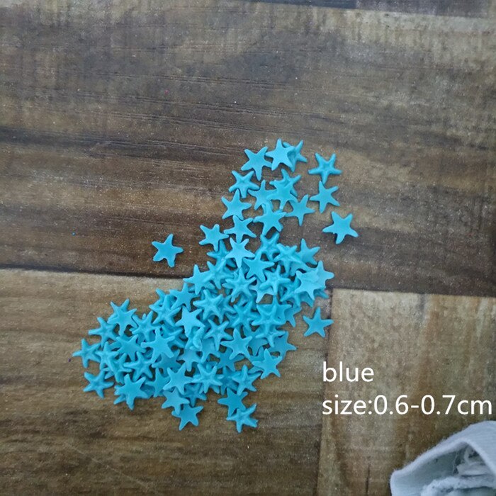20 st/lot 7 färgmix mini sjöstjärna 0.6-0.7cm hantverksdekoration färgglad harts havsstjärnor gör-det-själv-inredning bröllopsfest liten nagelpinne: Blå