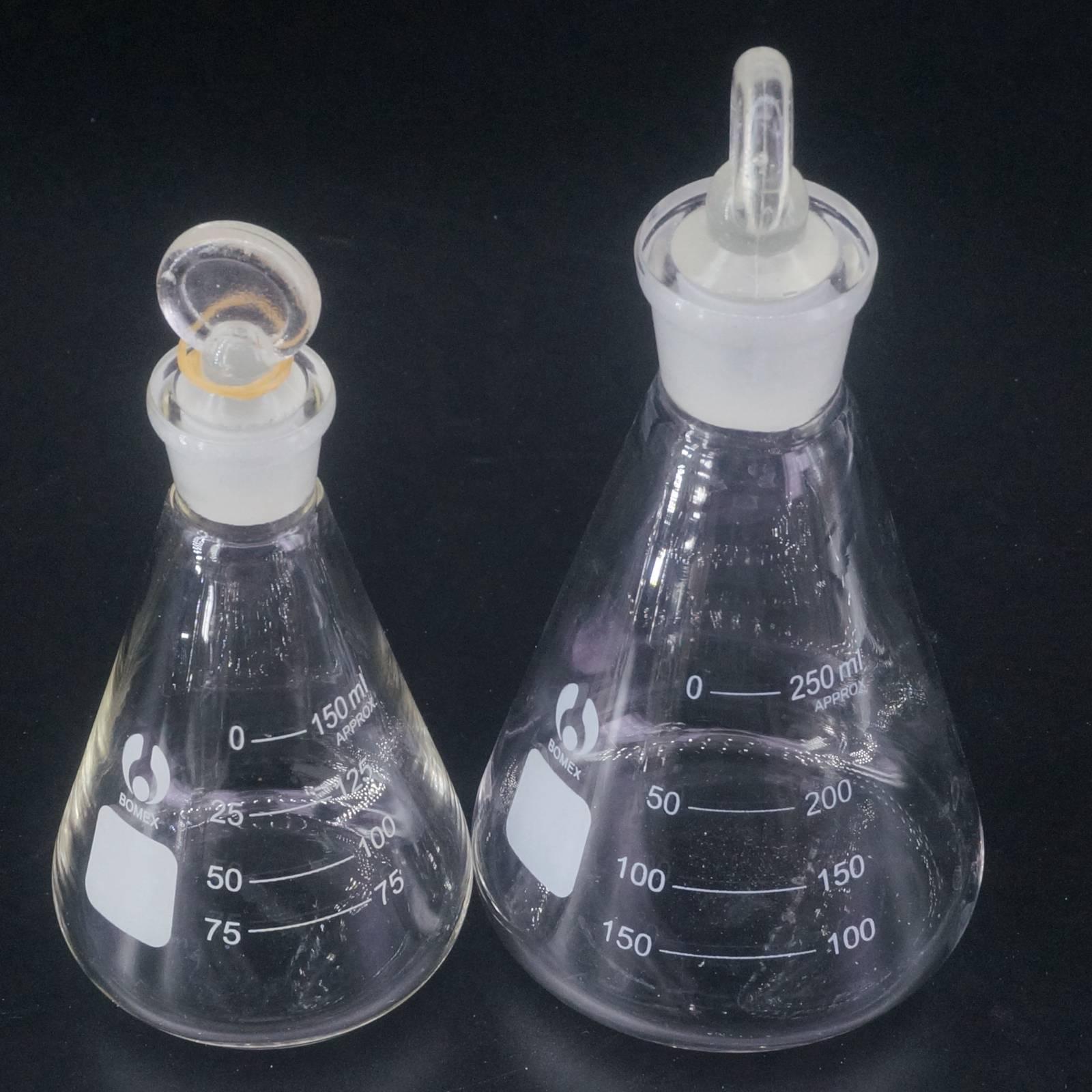 Matraz cónico de vidrio de borosilicato GG17, capacidad de 50ml, 100ml, 150ml, 250ml, 500ml, 1000ml