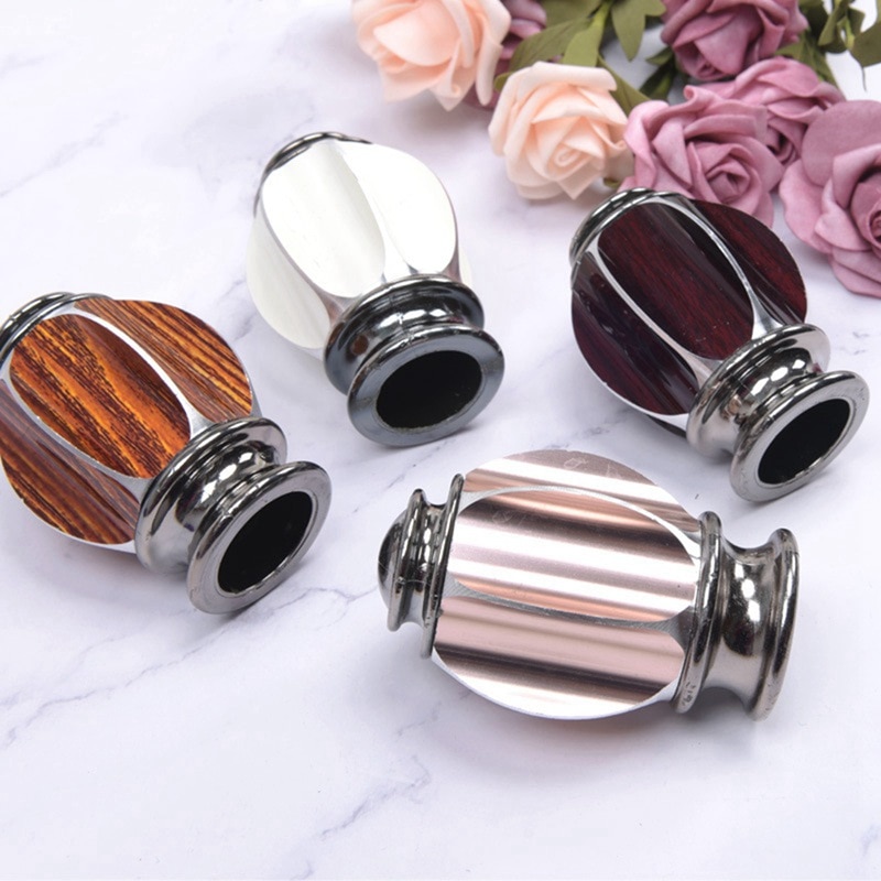 Rod End Heads Home Curtain Rod Finials Decoration Accessories Supplies Decorative Window Curtain