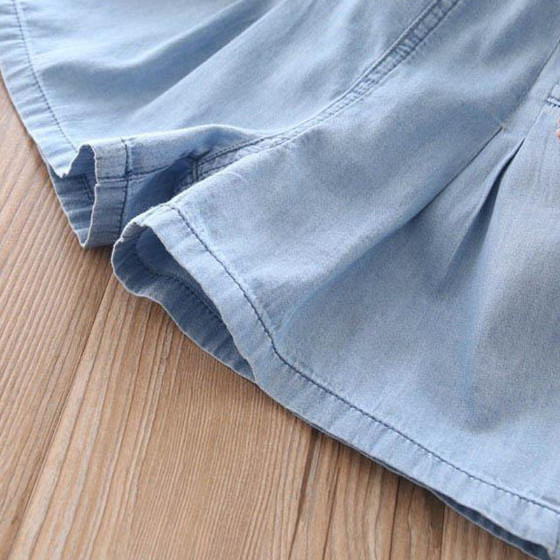 Abbigliamento per bambini pantaloncini di jeans per ragazze pantaloni estivi Bowknot per bambini pantaloni da spiaggia per bambini pantaloncini per bambini per ragazze adolescenti