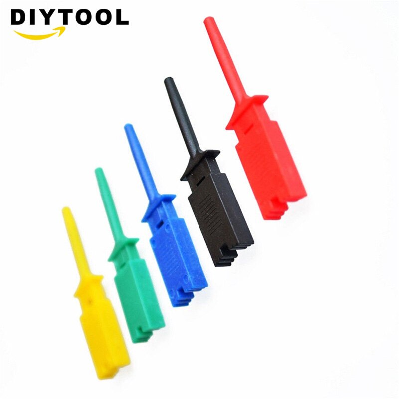 5 stk mini grabber test probe krog til smd ic test cilps smd ic krog probe jumper test klip mini grabber til multimeter