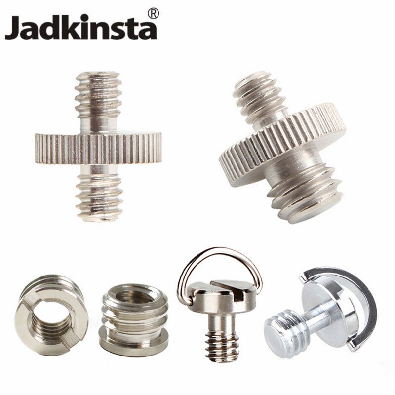 Jadkinsta-Adaptador de montaje de tornillo para cámara DSLR, 1/4 "a 3/8", soporte de luz, placa de liberación rápida macho a hembra