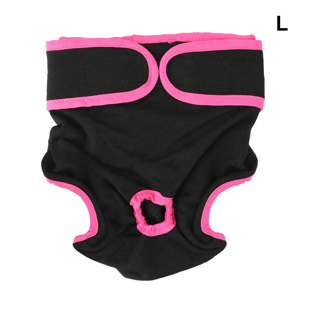 Niceyard filhote de cachorro fralda calças fisiológicas roupa interior do animal de estimação do sexo feminino shorts para pequeno meidium tamanho cães produtos para animais de estimação: Black (L)
