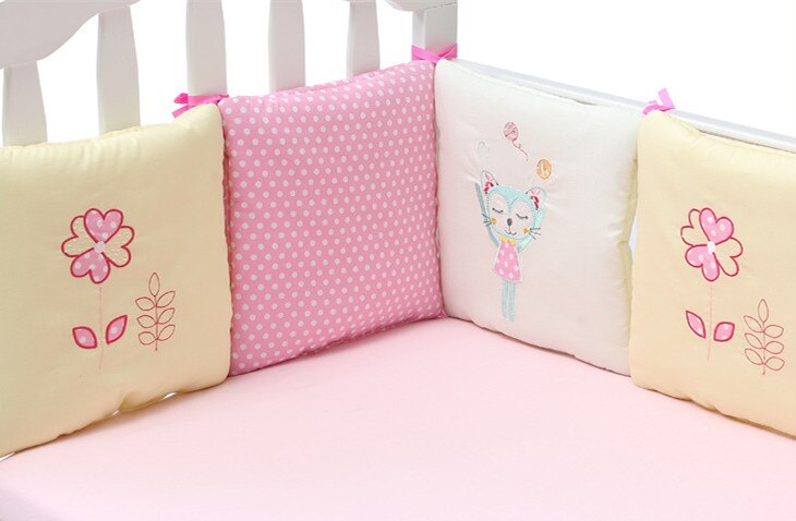 6pcs 30*30cm Baby Bedding Bumper Protector Stuffed Velvet Cot Bumpers Braid Pillow Bedding Accessories for Infant Room Decor