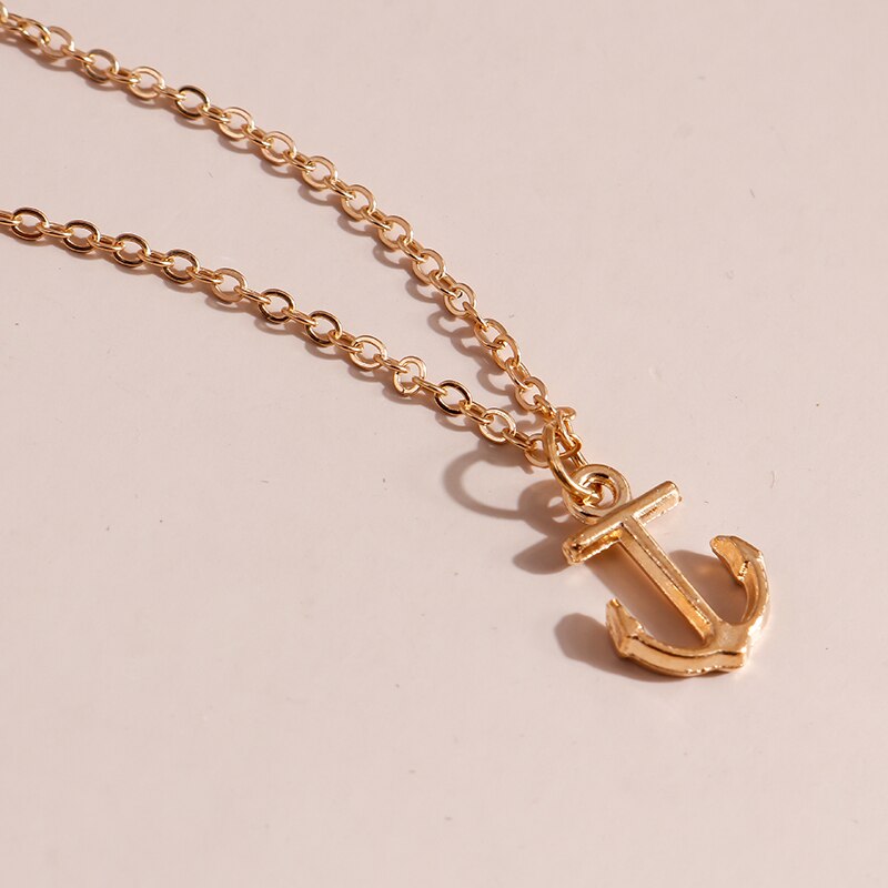 Eenvoudige stijl sleutelbeenketting zee marine anker kettingen en hangers voor vrouwen meisjes verjaardagsfeestje sieraden collier