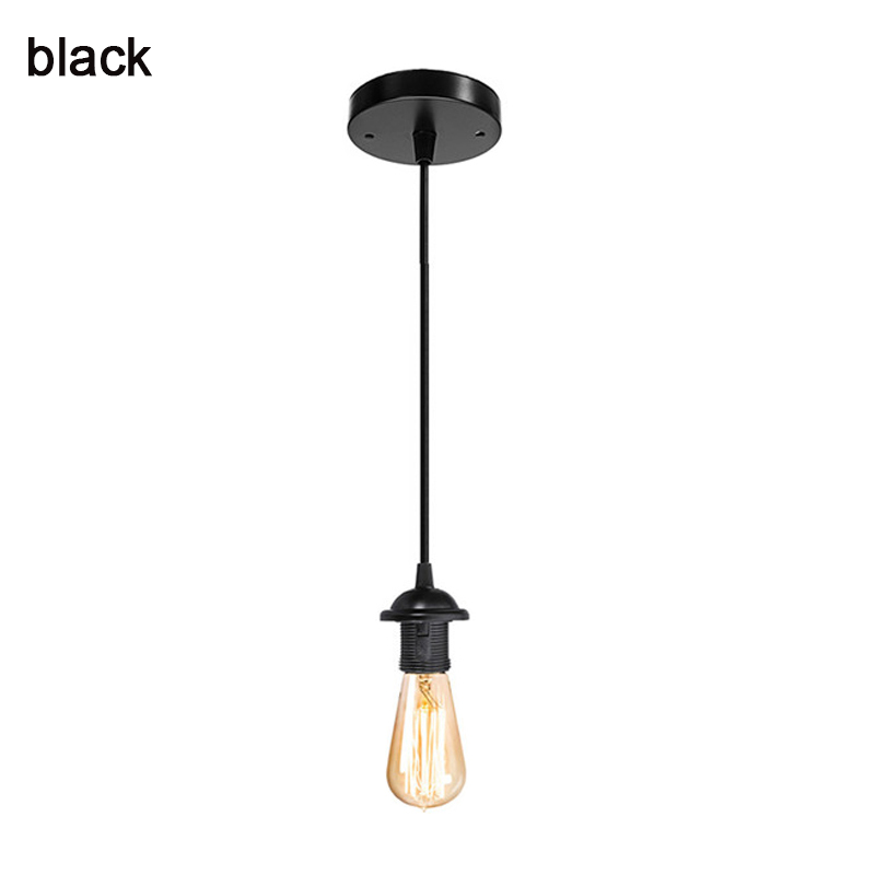 Portalámparas de luces colgantes Vintage, portalámparas E26, E27, con dientes completos, 110V, 220V, Base de lámpara de ajuste de tornillo, Retro, Bullb, Edison, 2M: Beige