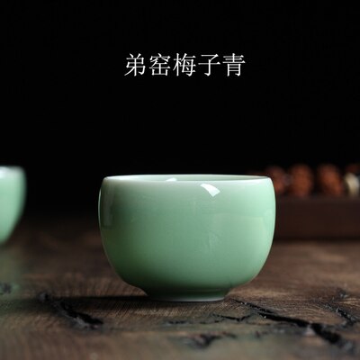 1pc porcelænskop seks farver kinesisk longquan celadon gaiwan tekopper skål kina celadon knitre tekop kopper 120ml te sæt teaset: D