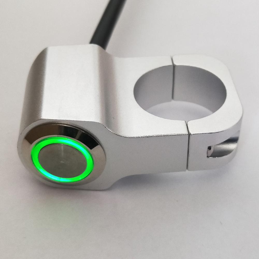 12V Motorrad ATV Lenker Scheinwerfer Schalter Nebel Stelle Licht Auf aus Lenker Schalter Wasserdicht 25mm edelstahl Schalter: Grün