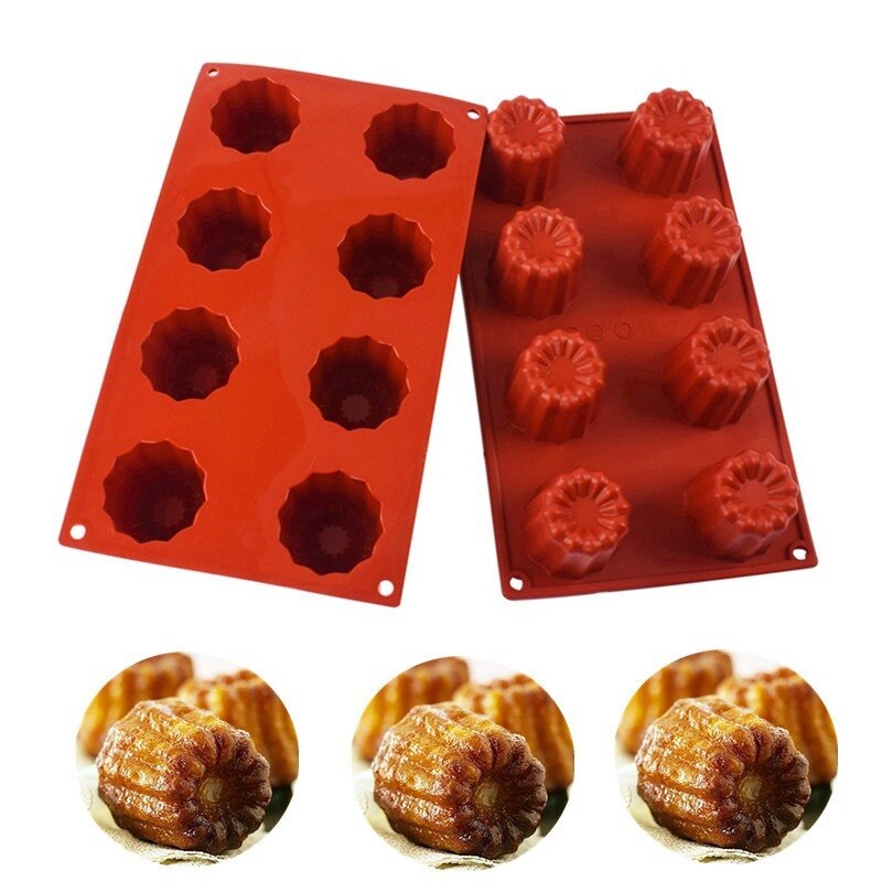 Siliconen Bakvorm Canele 55h50mm (8
