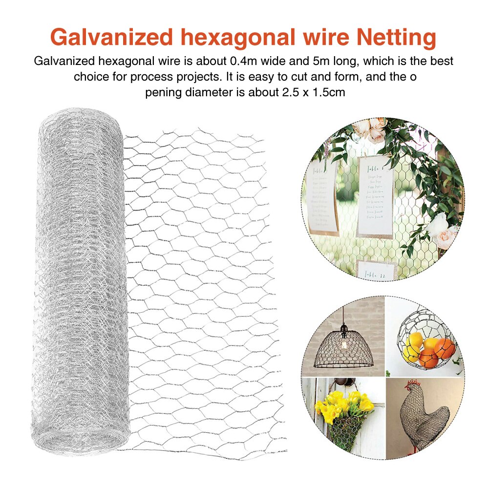 Beschermende Frame Craft Outdoor Tuin Planten Diy Groenten Draad Netting Lichtgewicht Gegalvaniseerd Zeshoekige Kip Hek Stevige