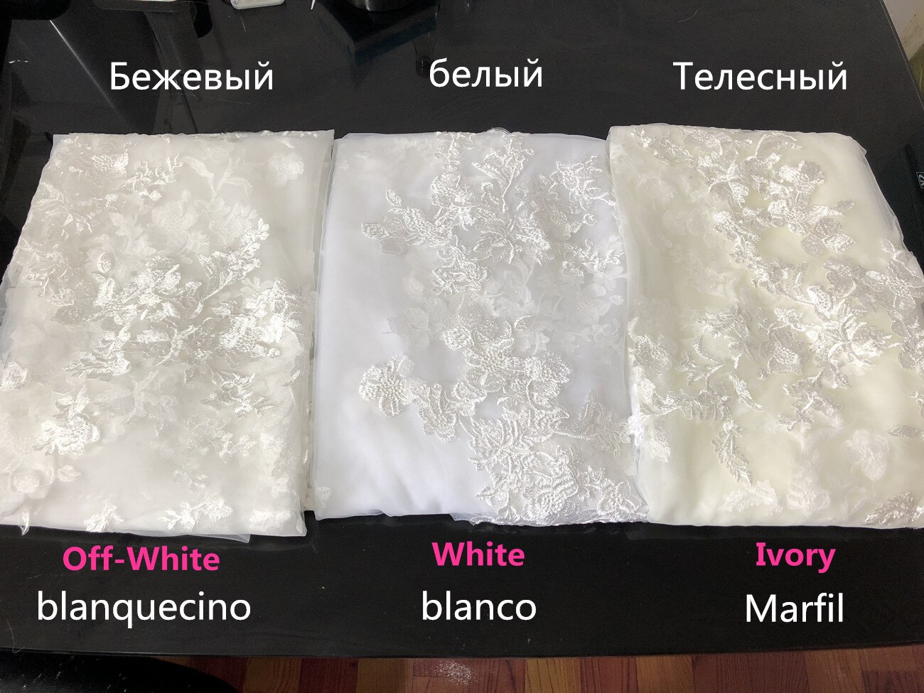 Hochzeit Schleier Lange Volle Spitze Rand Blumen- Luxuriöse Applikationen Kathedrale Braut Schleier Mit Kamm 3/4/5Meter velo de novia Weiß/Elfenbein